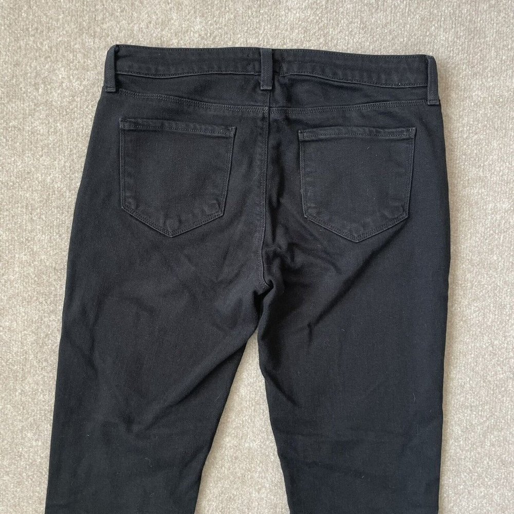 L'Agence Jeans Womens 27 Black Cropped Bootcut Stretch Denim Pants Designer - Picture 10 of 11